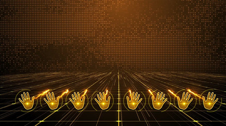 震撼金色手掌倒计时启动仪式AE模板