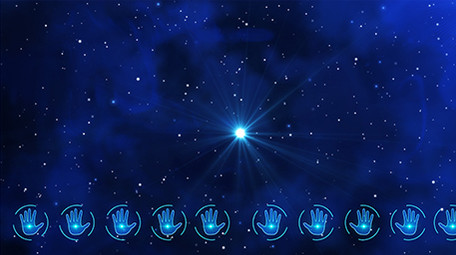 震撼蓝色手掌倒计时启动仪式AE模板