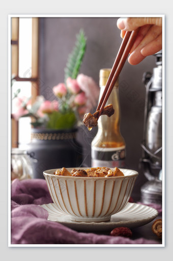 松茸汤排骨汤冬季养生美食图片
