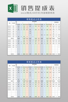 销售业绩表excel模板