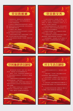 党员的权利和义务党建展板