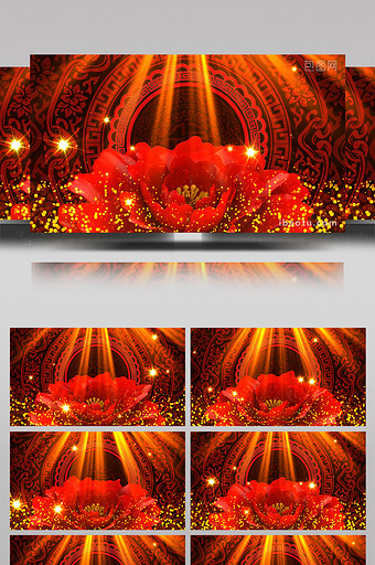 大气中国风节日庆典牡丹花背景图片