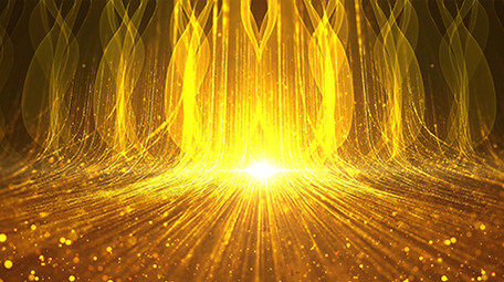 唯美大气金色光线流光背景素材