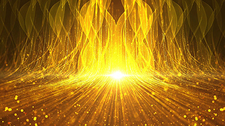 唯美大气金色光线流光背景素材