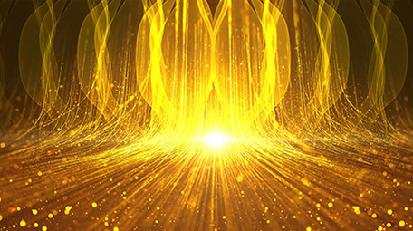 唯美大气金色光线流光背景素材