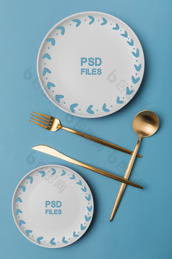 餐饮行业餐碟餐具餐盘logo标志展示样机图片