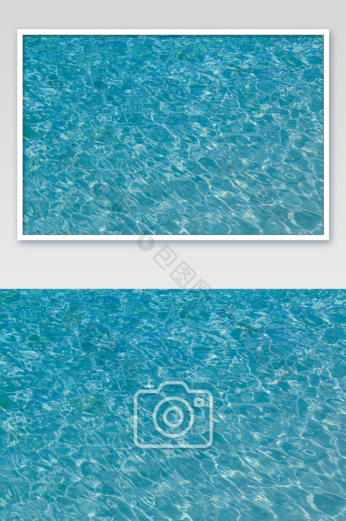 蓝色海水水花素材摄影图片图片