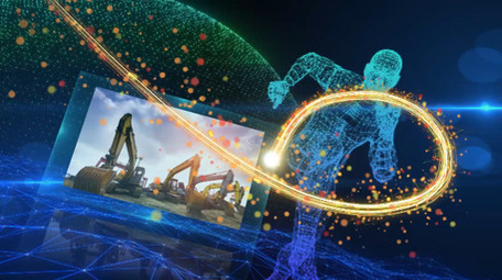 震撼科技年会总结图文展示模板