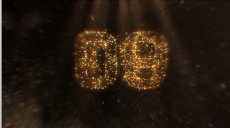 10秒倒计时烟花绽放新年祝福文字AE模板