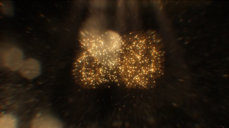 10秒倒计时烟花绽放新年祝福文字AE模板