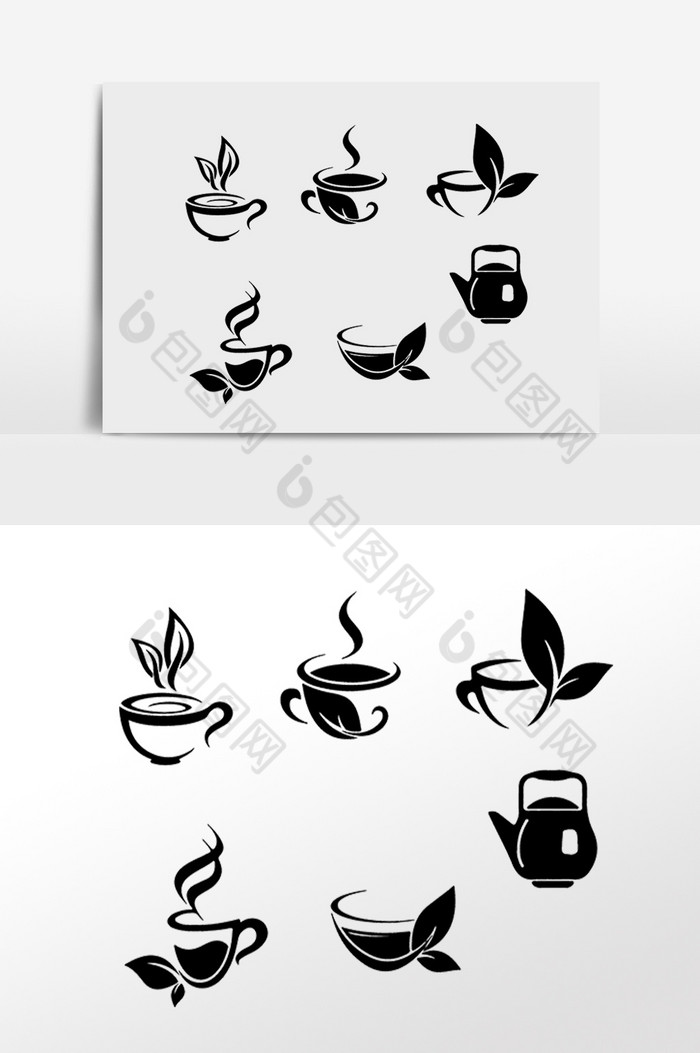 茶文化茶叶饮茶剪影图片图片