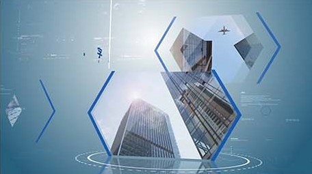 蓝色简洁科技图文展示片头AE模板