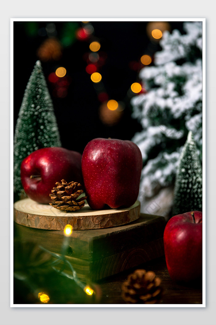 圣诞苹果海报摄影图片图片