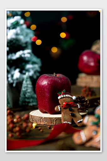 圣诞节苹果氛围摄影图片
