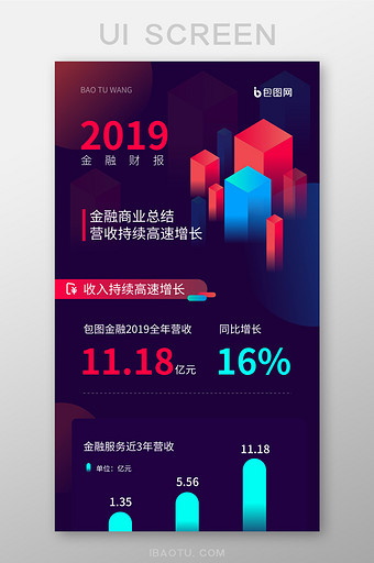 深色金融经营简报财报数据简报H5长图海报图片