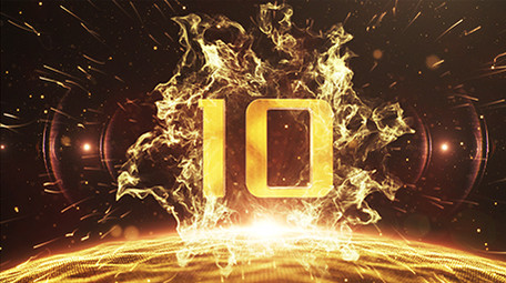 大气黄金倒计时企业开场视频AE模板