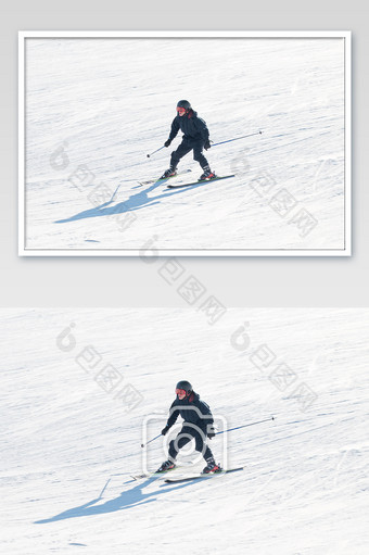 滑雪运动竞技人物动作图片