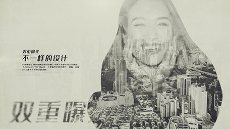 双重曝光效果展示城市人物风光介绍AE模板