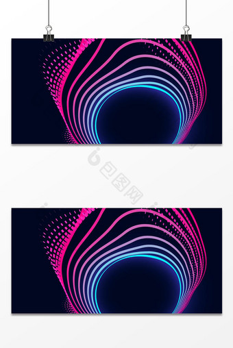 蓝紫色科技曲线背景图片