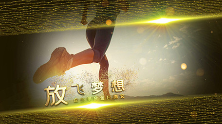 2020企业年会金色图文开场ae模板
