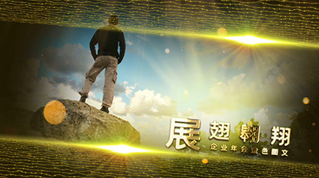 2020企业年会金色图文开场ae模板