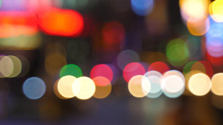 vlog城市霓虹灯车流实拍素材