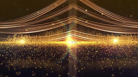 企业年会新征程再出发黄金图文模板PR模板