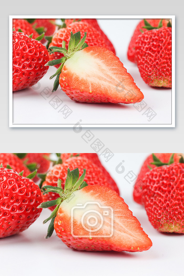 鲜红色牛奶草莓丹东特产图片图片