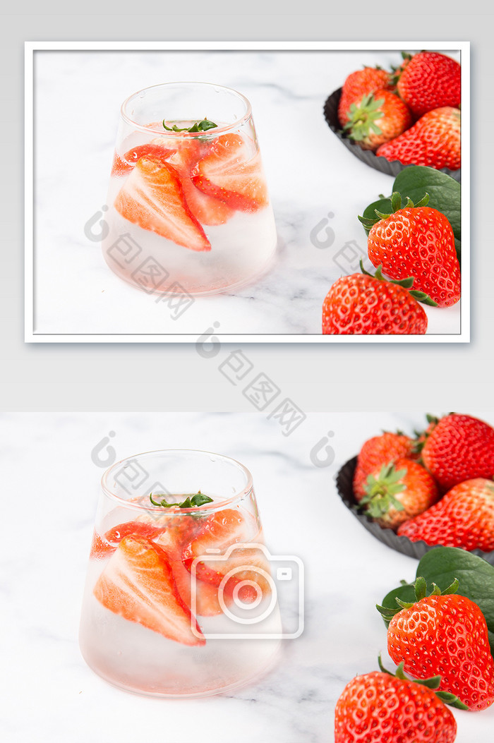 新鲜丹东草莓牛奶草莓图片