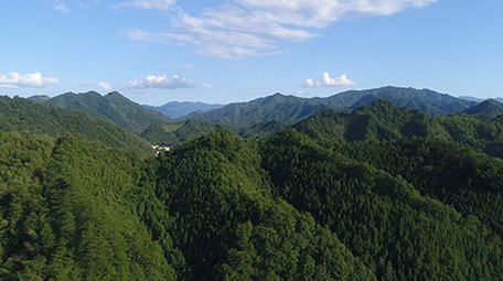 航拍高清山区森林村庄