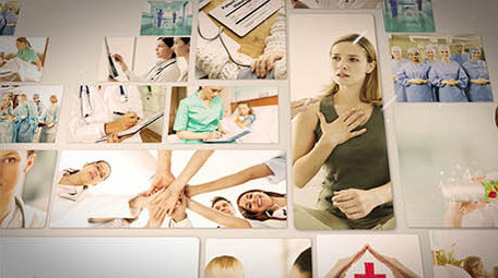 抗击肺炎武汉加油心形汇聚图文展示ae模板