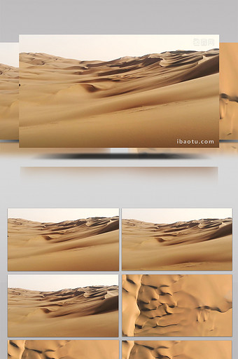 航拍新疆鄯善库木塔格沙漠公园沙丘实拍视频图片