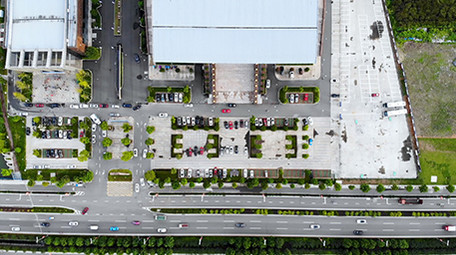 航拍浙江城市道路建筑车流人流植被景观实拍