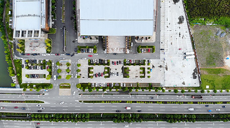 航拍浙江城市道路建筑车流人流植被景观实拍