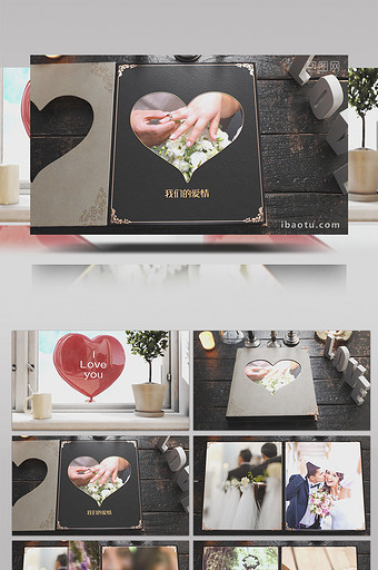 婚礼婚庆三维相册展示AE模板图片