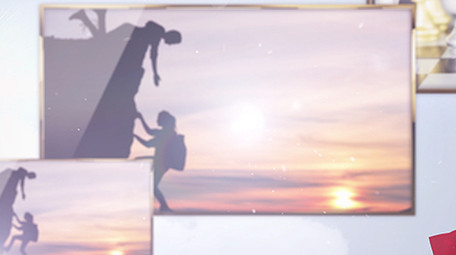 大气天空红绸金字党建抗疫情图文宣传模板