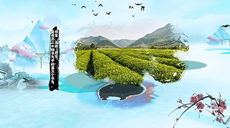 二十四节气中国风惊蛰大气水墨图文展示包装