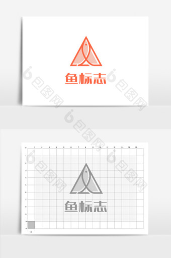 教育培训思考鱼三角logo图片