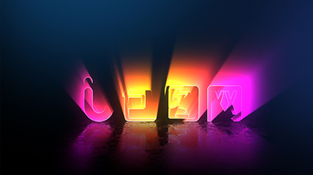 炫酷3D多彩体积扫光LOGO动画AE模板