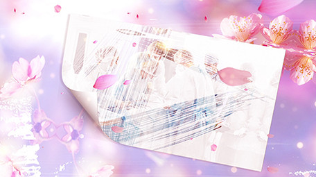 花瓣相册手绘翻页武汉疫情感恩有你图文模板