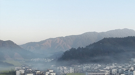 航拍4K篁岭晨曦云雾