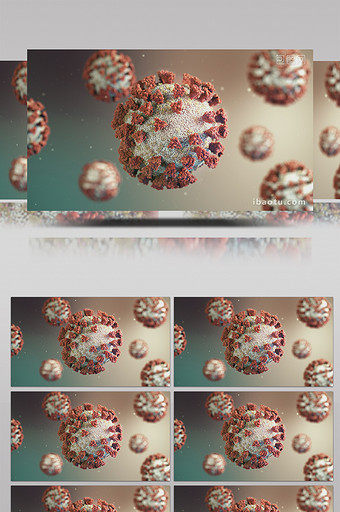 4K新冠病毒模型高清视频素材图片