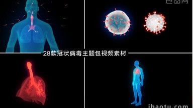 病毒感染科学医疗主题动画元素特效视频素材