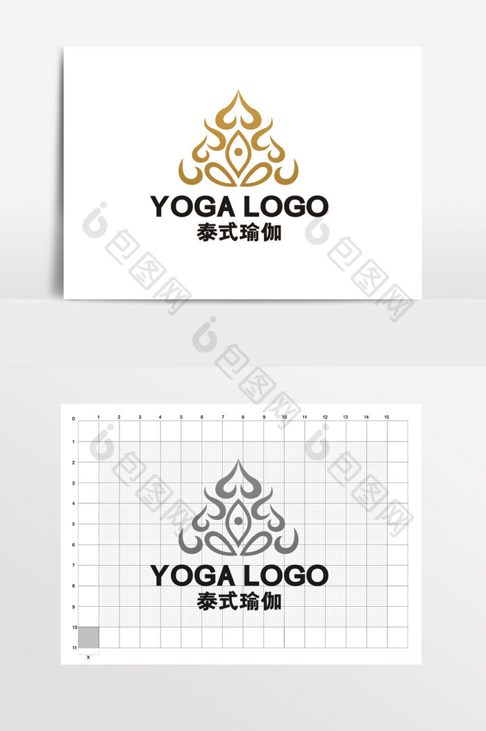 泰式瑜伽美体瘦身LOGO标志VI图片图片