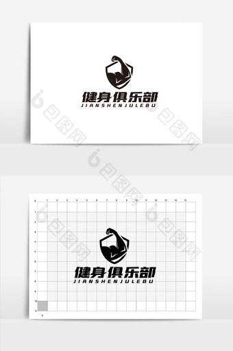 黑色盾牌健身俱乐部logo图片