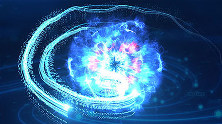 蓝色光线穿梭企业宣传图文介绍