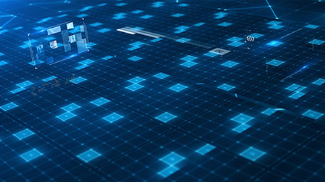 蓝色科技感空间立体企业图文宣传AE模板