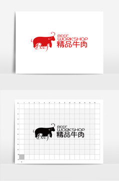 红色复古中国风餐饮logo标志设计