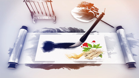 大气水墨片头中国风中医养生图文AE模版