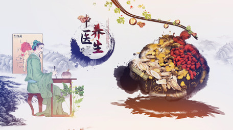 大气水墨片头中国风中医养生图文AE模版